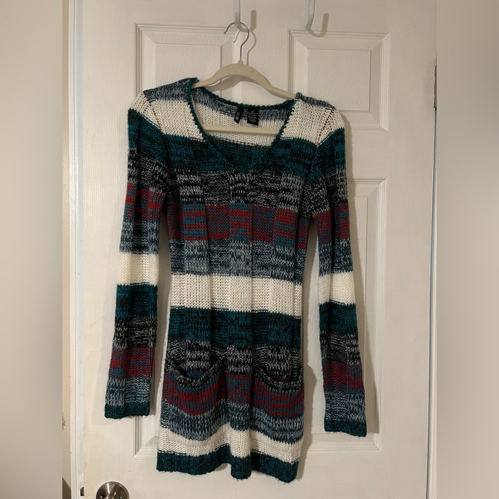 Acrylic long tunic sweater